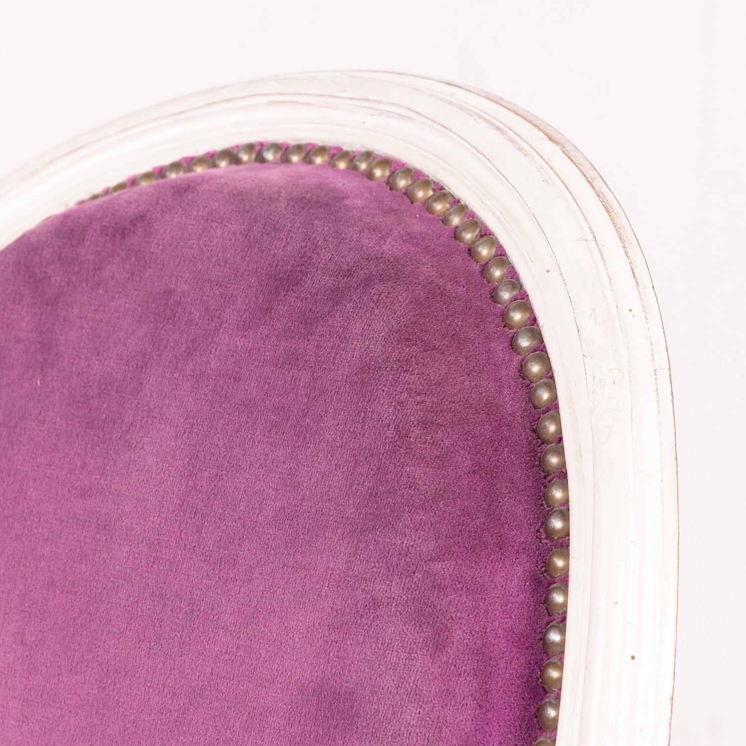 Set of Six Antique French Louis XVI Style Painted Side Chairs with Medallion Backs