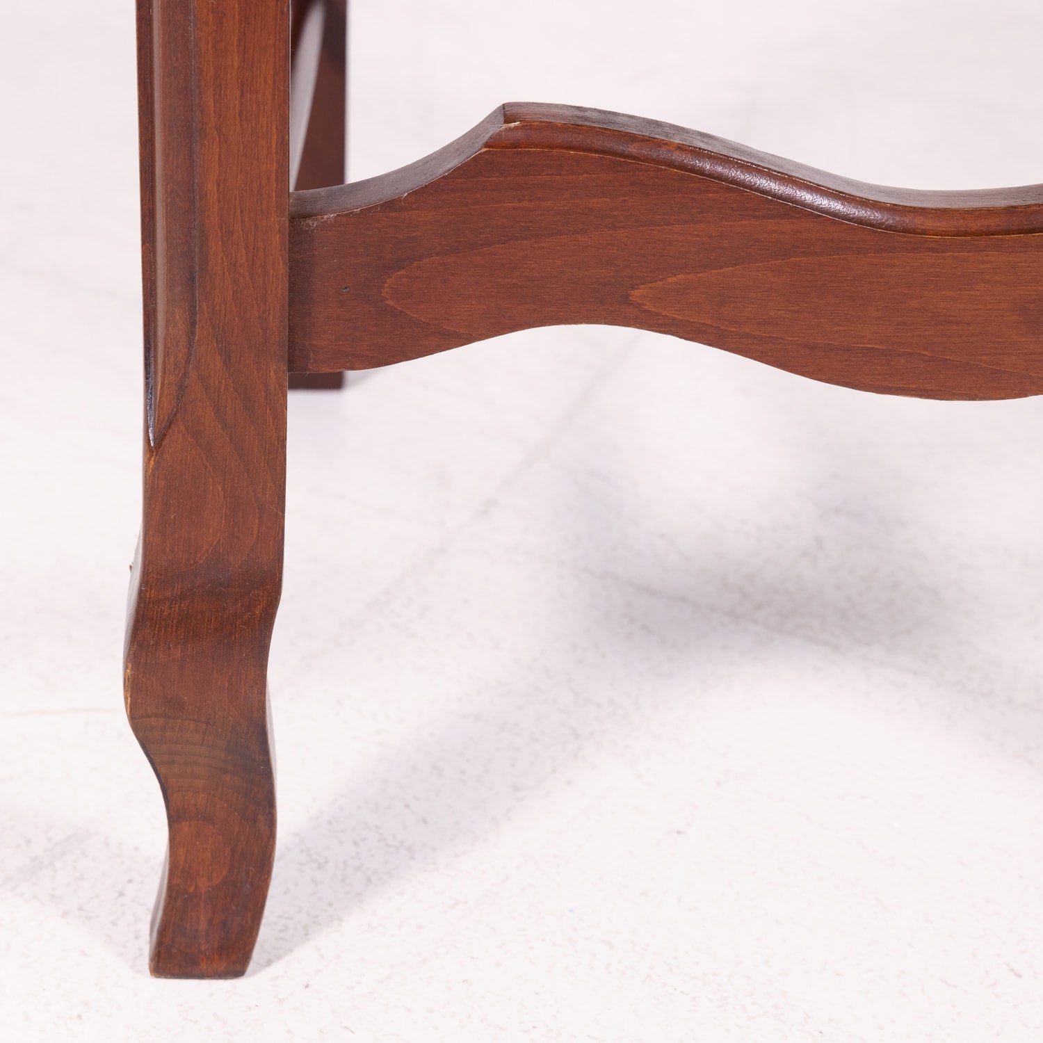 Set of 8 Antique Country French Hand Carved Oak Dining Side Chairs with Rush Seats