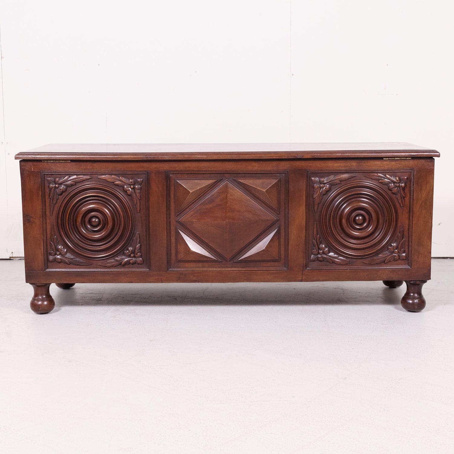 19th Century French Louis XIII Style Walnut Trunk or Coffer