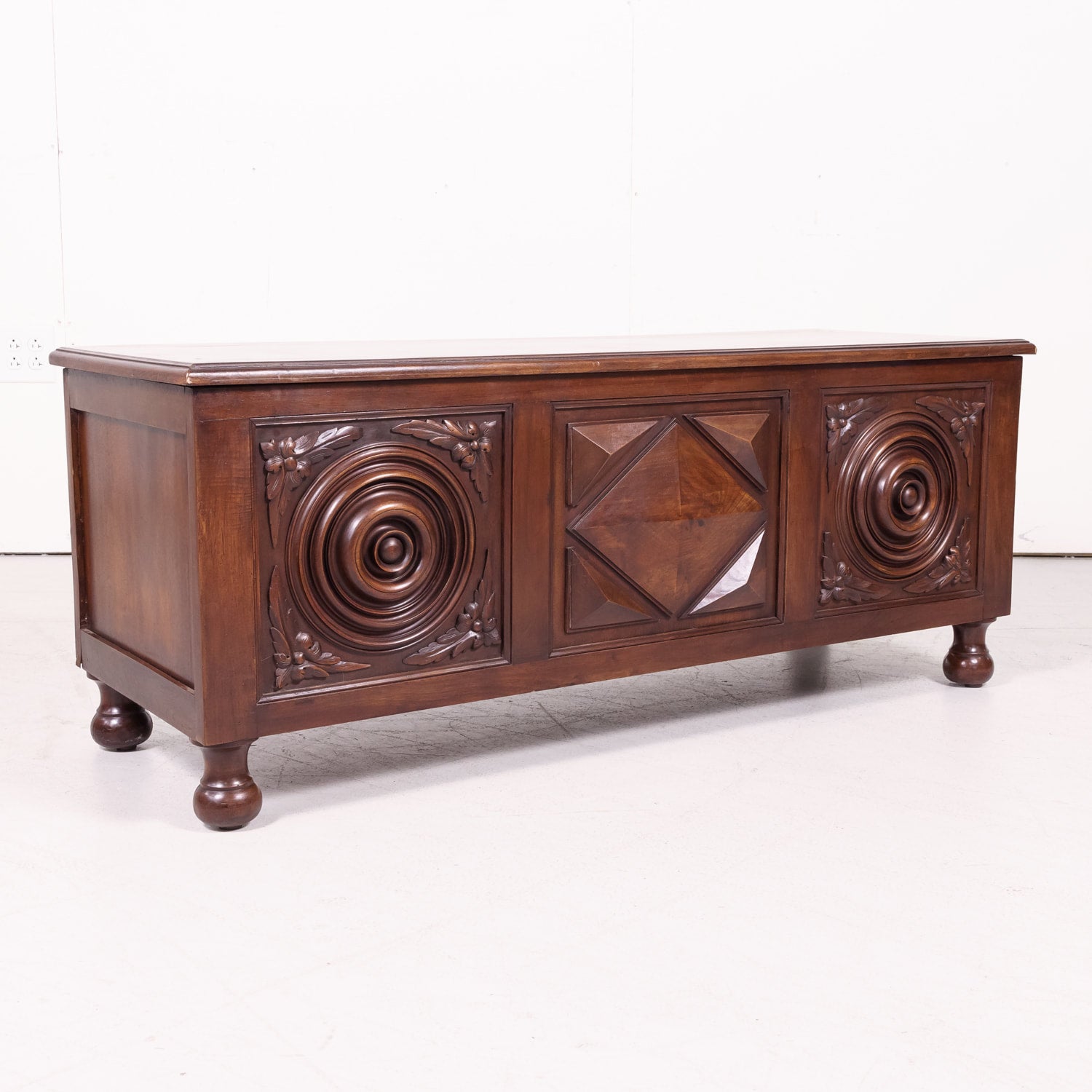 19th Century French Louis XIII Style Walnut Trunk or Coffer