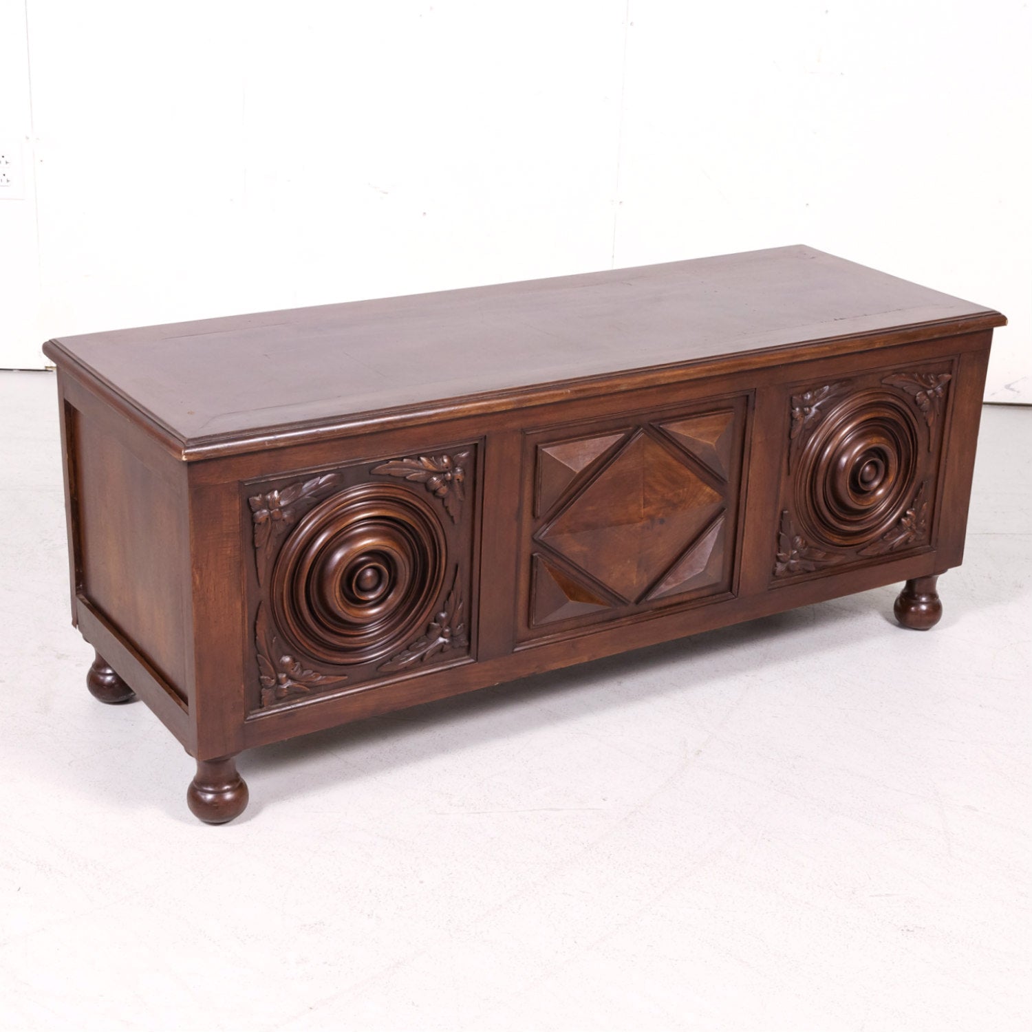 19th Century French Louis XIII Style Walnut Trunk or Coffer