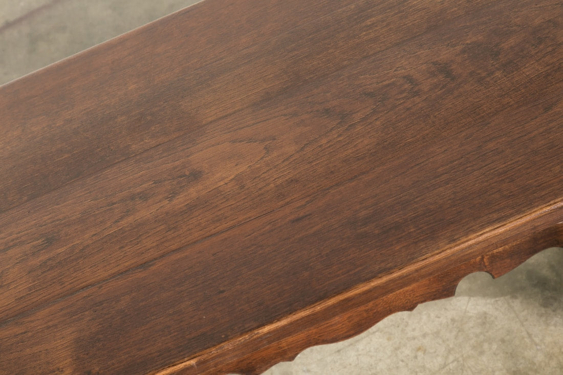 Antique Spanish Colonial Style Oak Coffee Table 