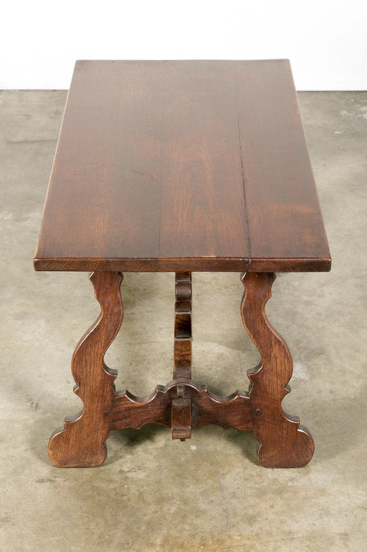 Antique Spanish Colonial Style Oak Coffee Table 