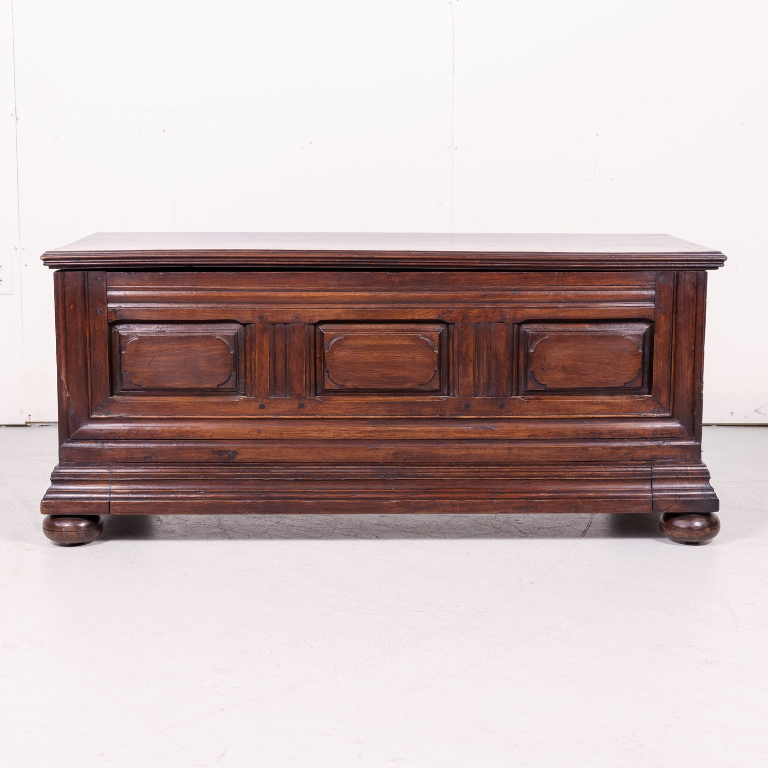 19th Century French Louis XIV Style Carved Walnut Coffer or Trunk