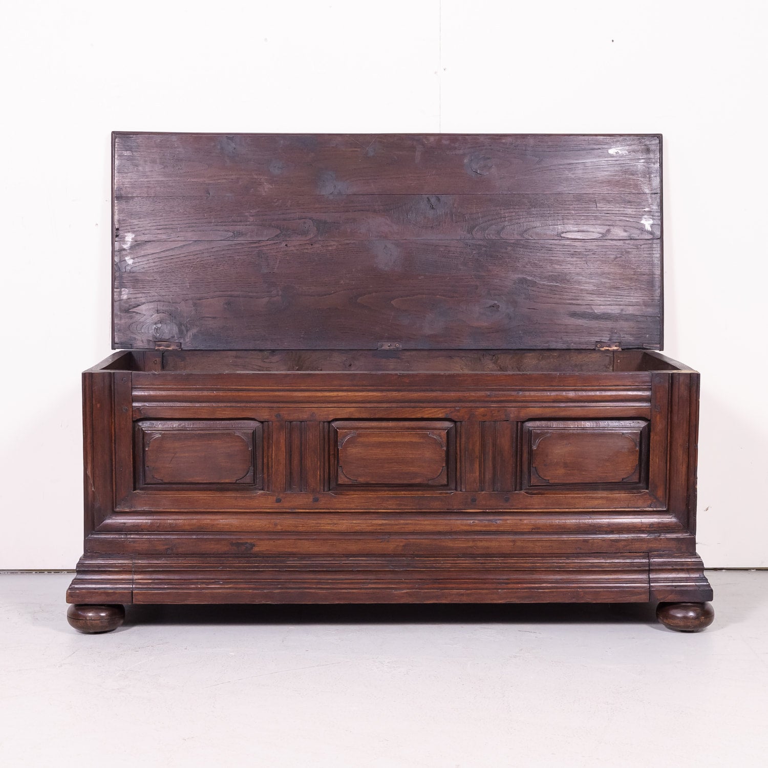 19th Century French Louis XIV Style Carved Walnut Coffer or Trunk