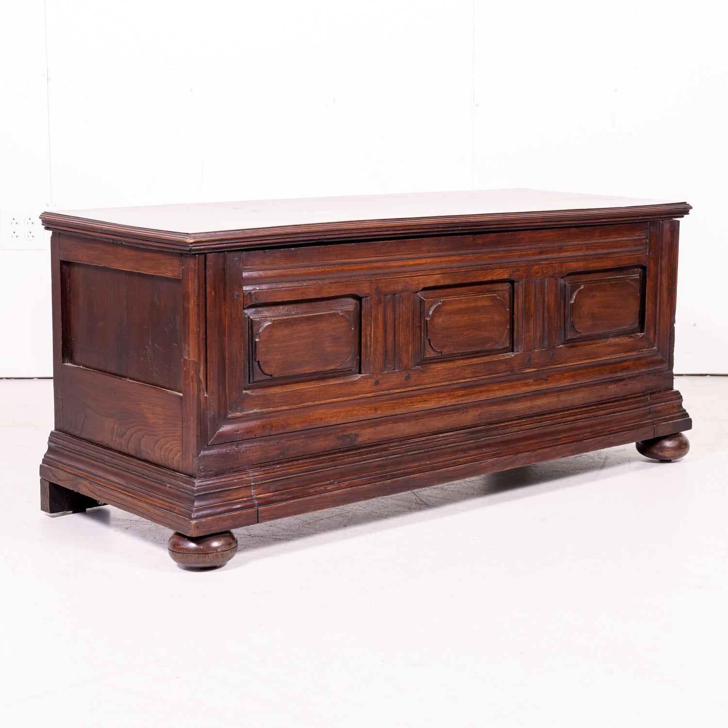 19th Century French Louis XIV Style Carved Walnut Coffer or Trunk