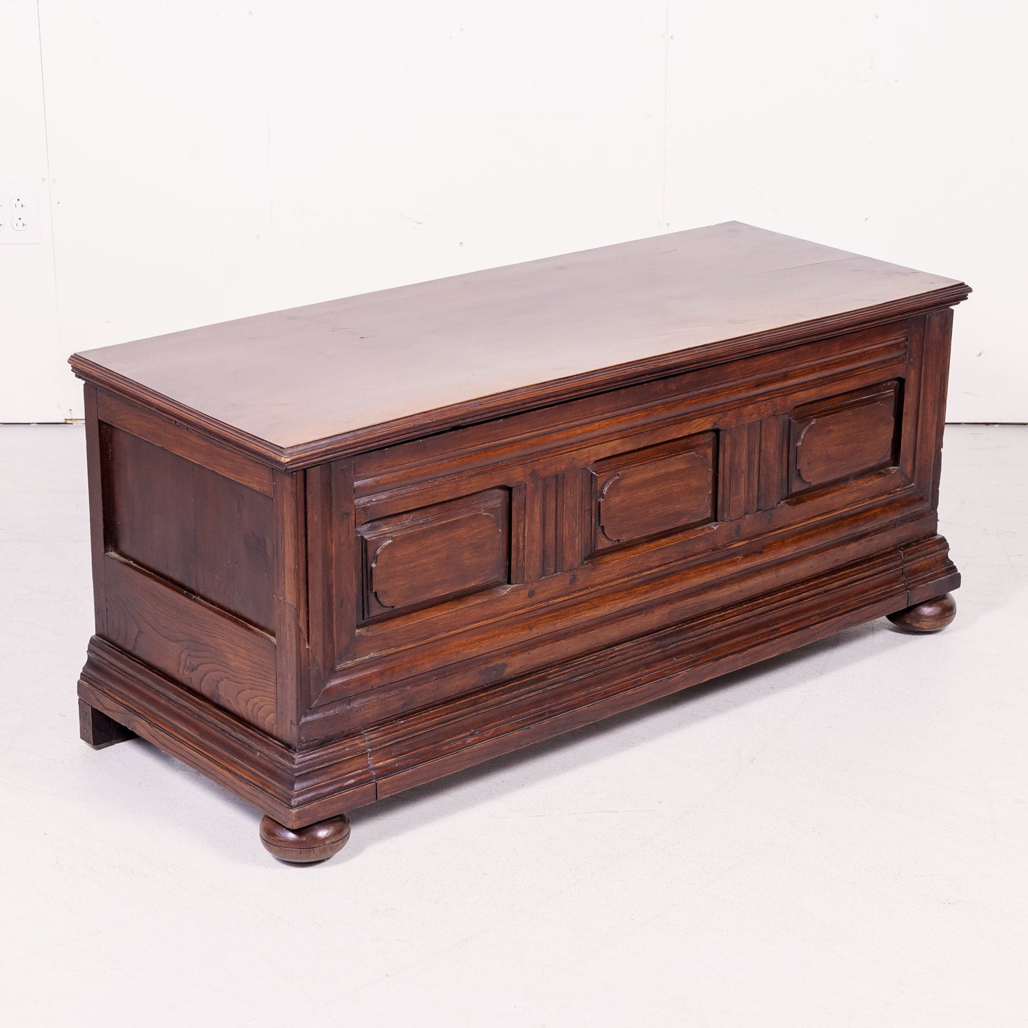 19th Century French Louis XIV Style Carved Walnut Coffer or Trunk