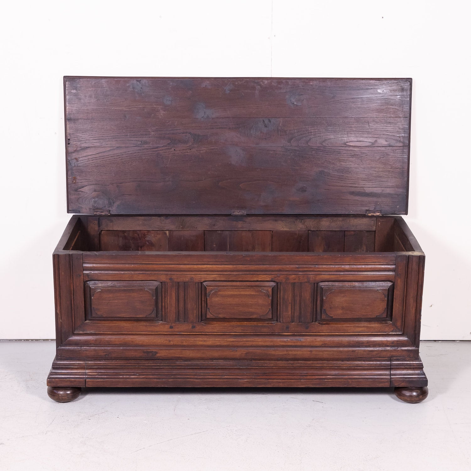 19th Century French Louis XIV Style Carved Walnut Coffer or Trunk