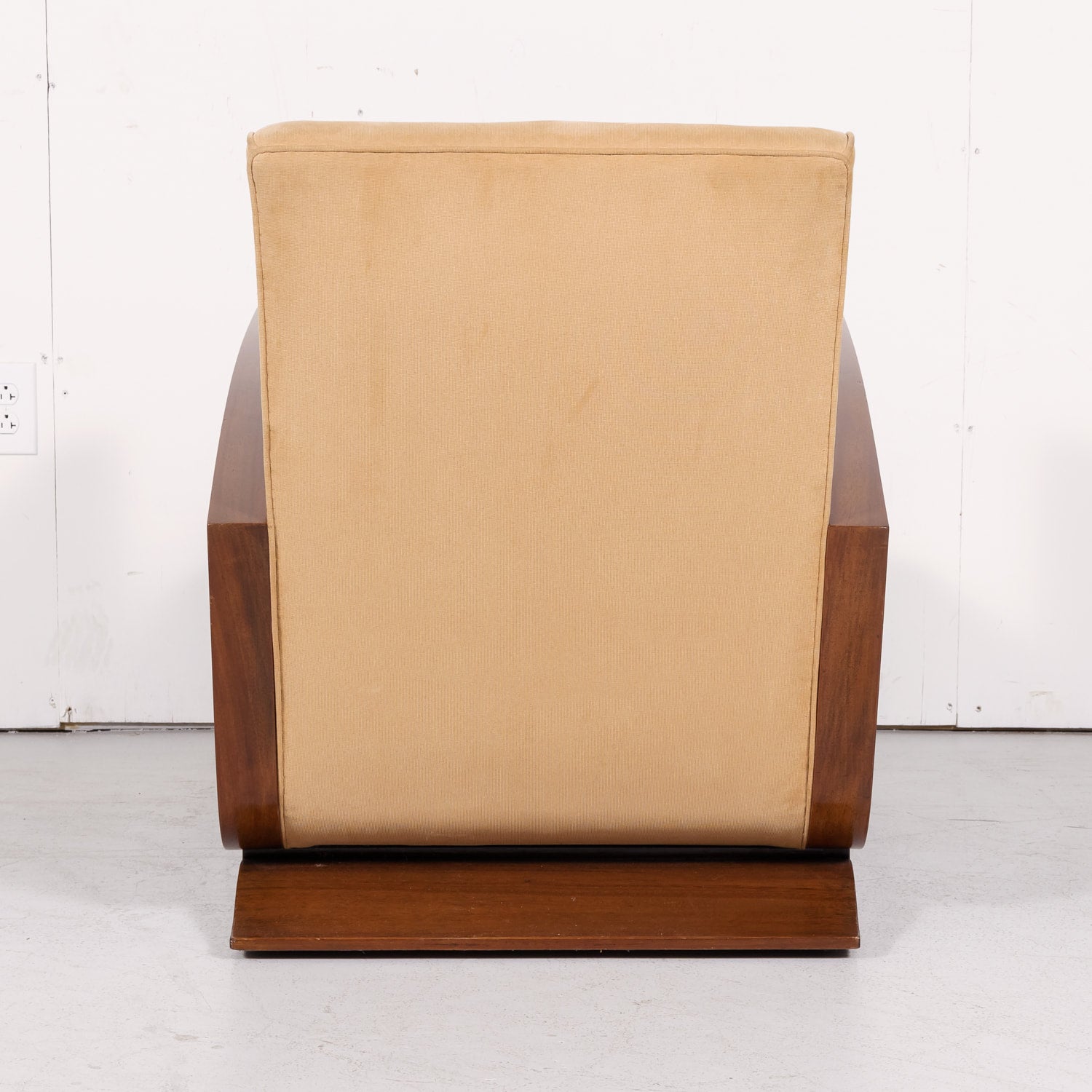 1930s French Art Deco Period Walnut Armchair or Lounge Chair