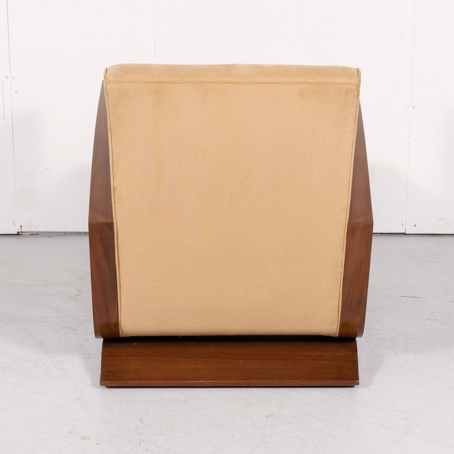 1930s French Art Deco Period Walnut Armchair or Lounge Chair