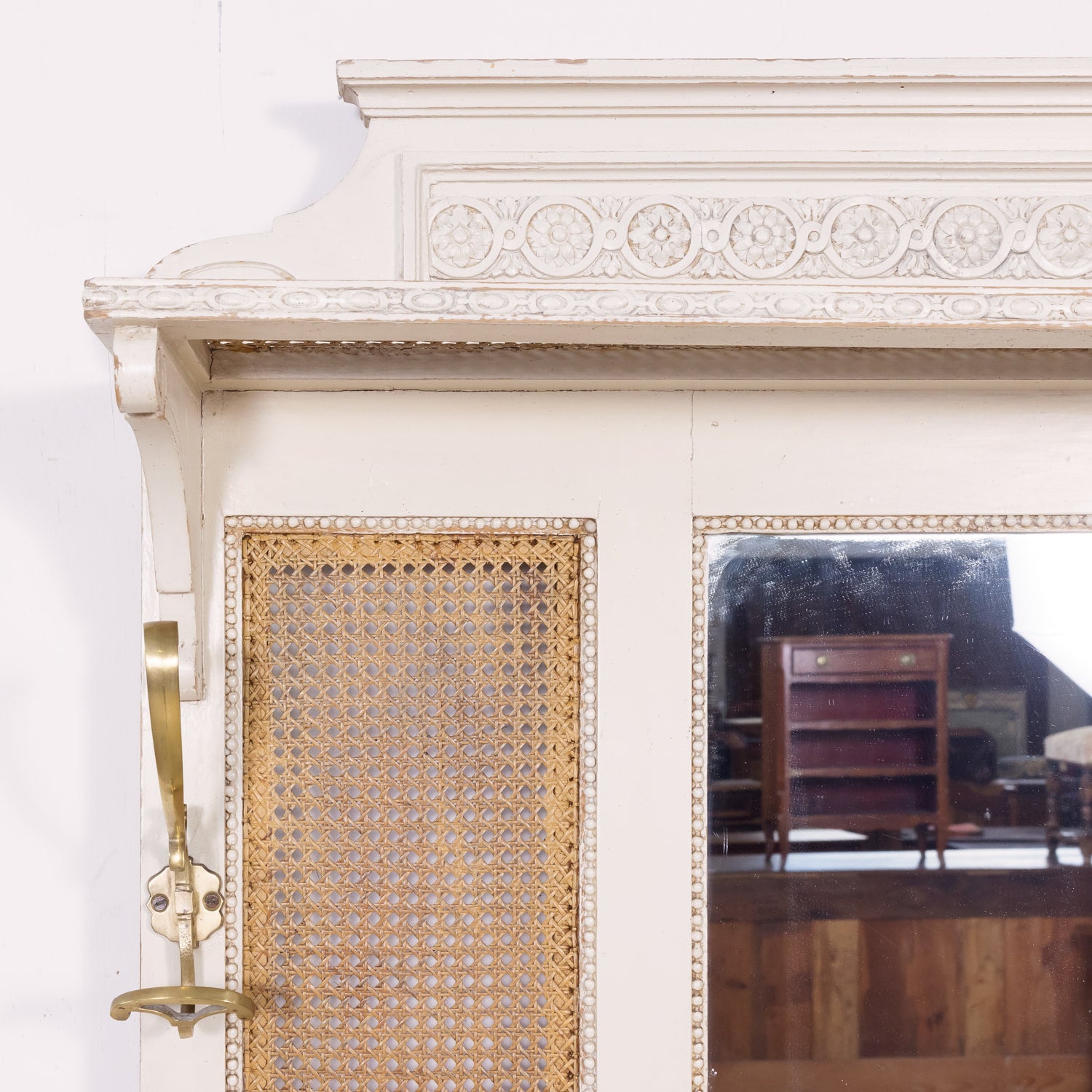 Early 20th Century French Louis XVI Style Carved and Painted Hall Tree by Louis Chambry