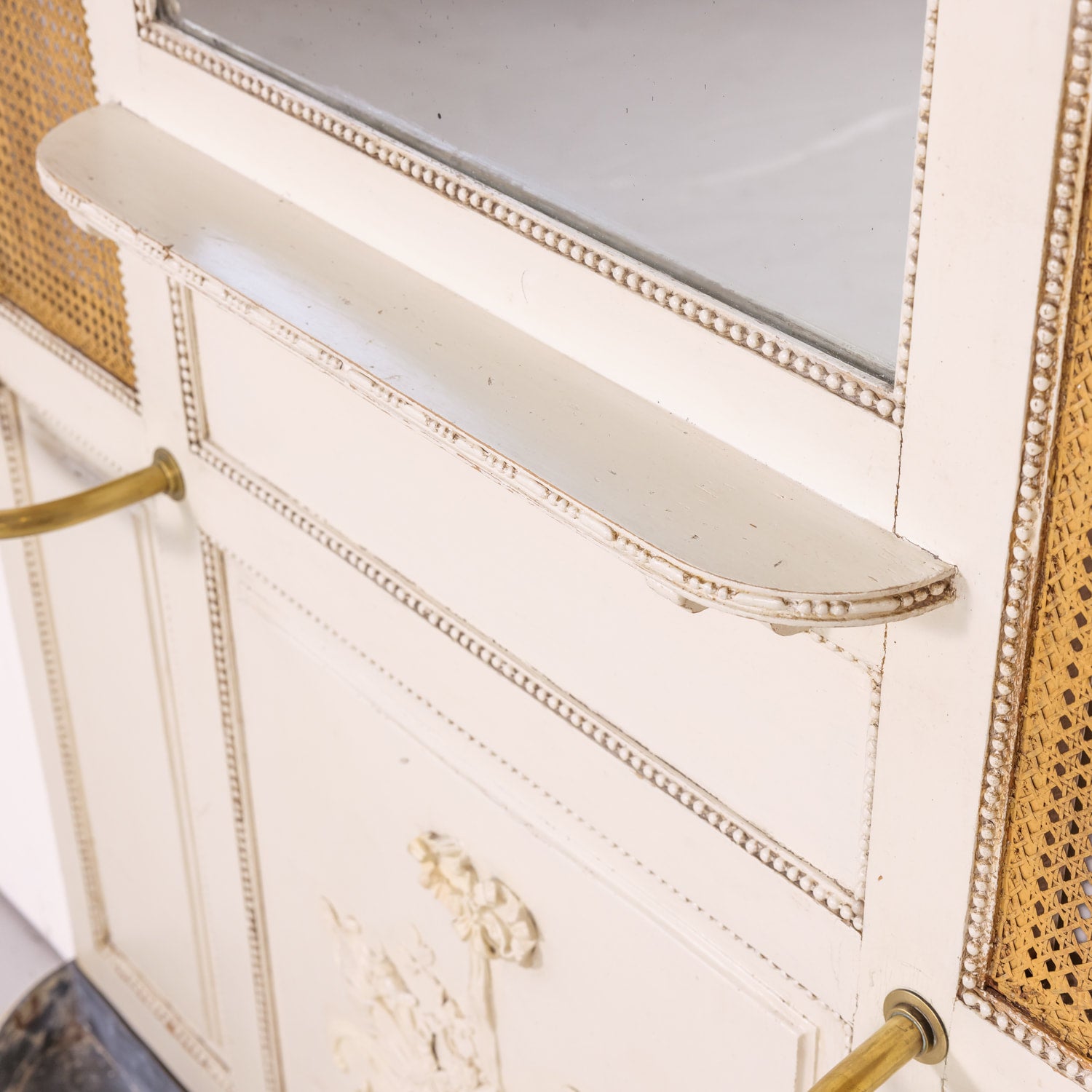 Early 20th Century French Louis XVI Style Carved and Painted Hall Tree by Louis Chambry