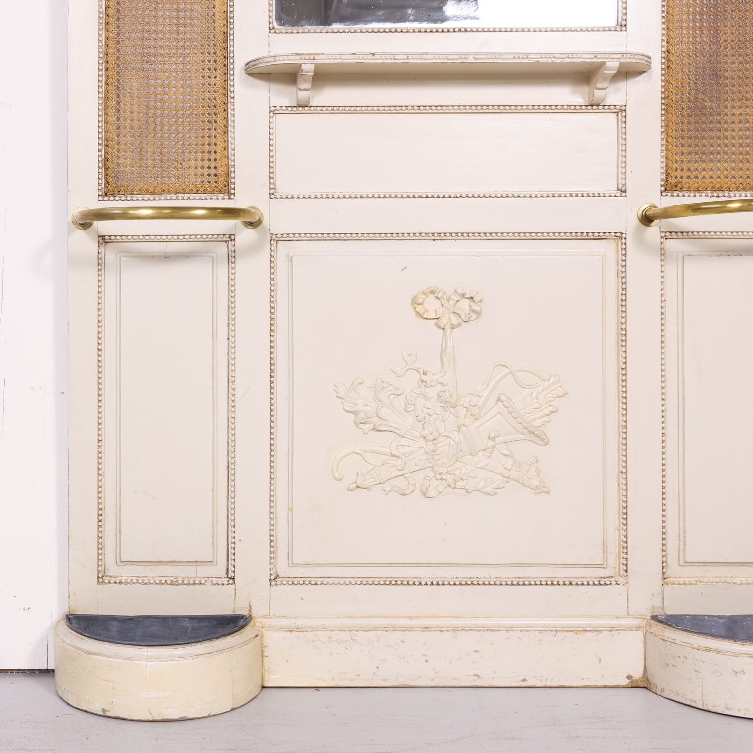 Early 20th Century French Louis XVI Style Carved and Painted Hall Tree by Louis Chambry