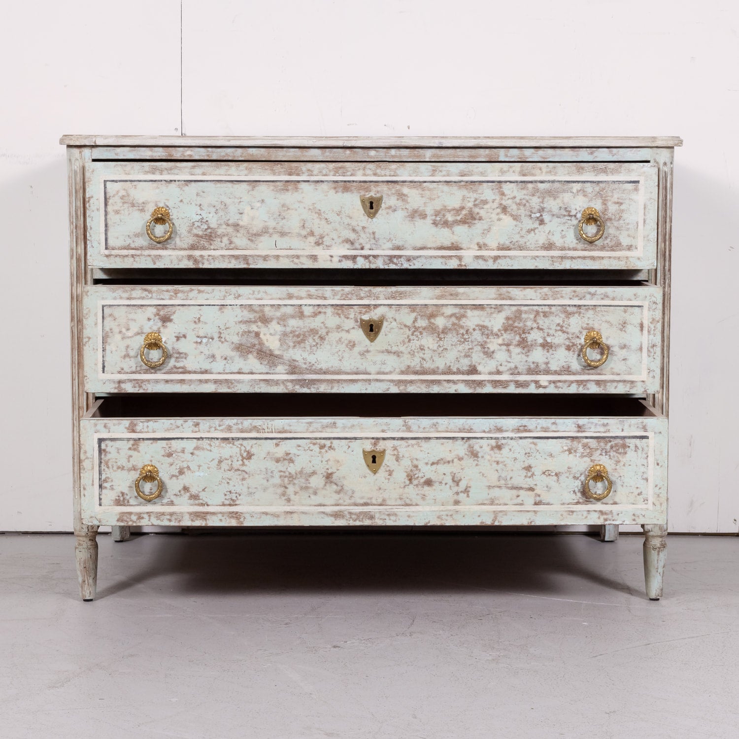 18th Century Painted French Louis XVI Period Commode or Chest of Drawers