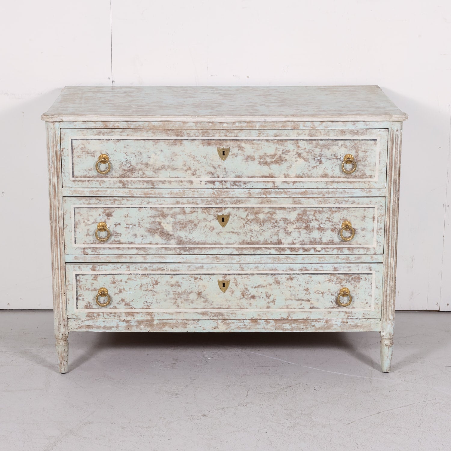 18th Century Painted French Louis XVI Period Commode or Chest of Drawers