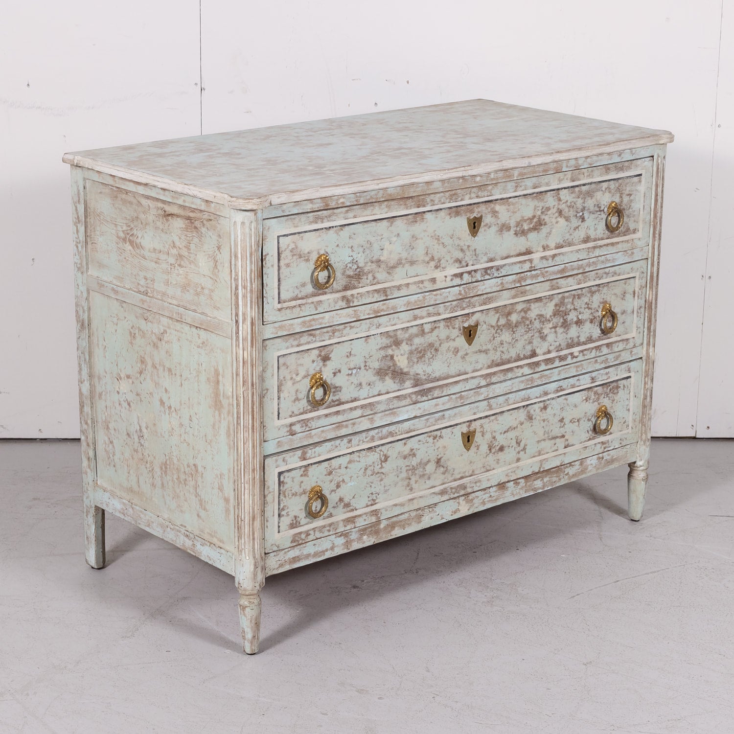18th Century Painted French Louis XVI Period Commode or Chest of Drawers