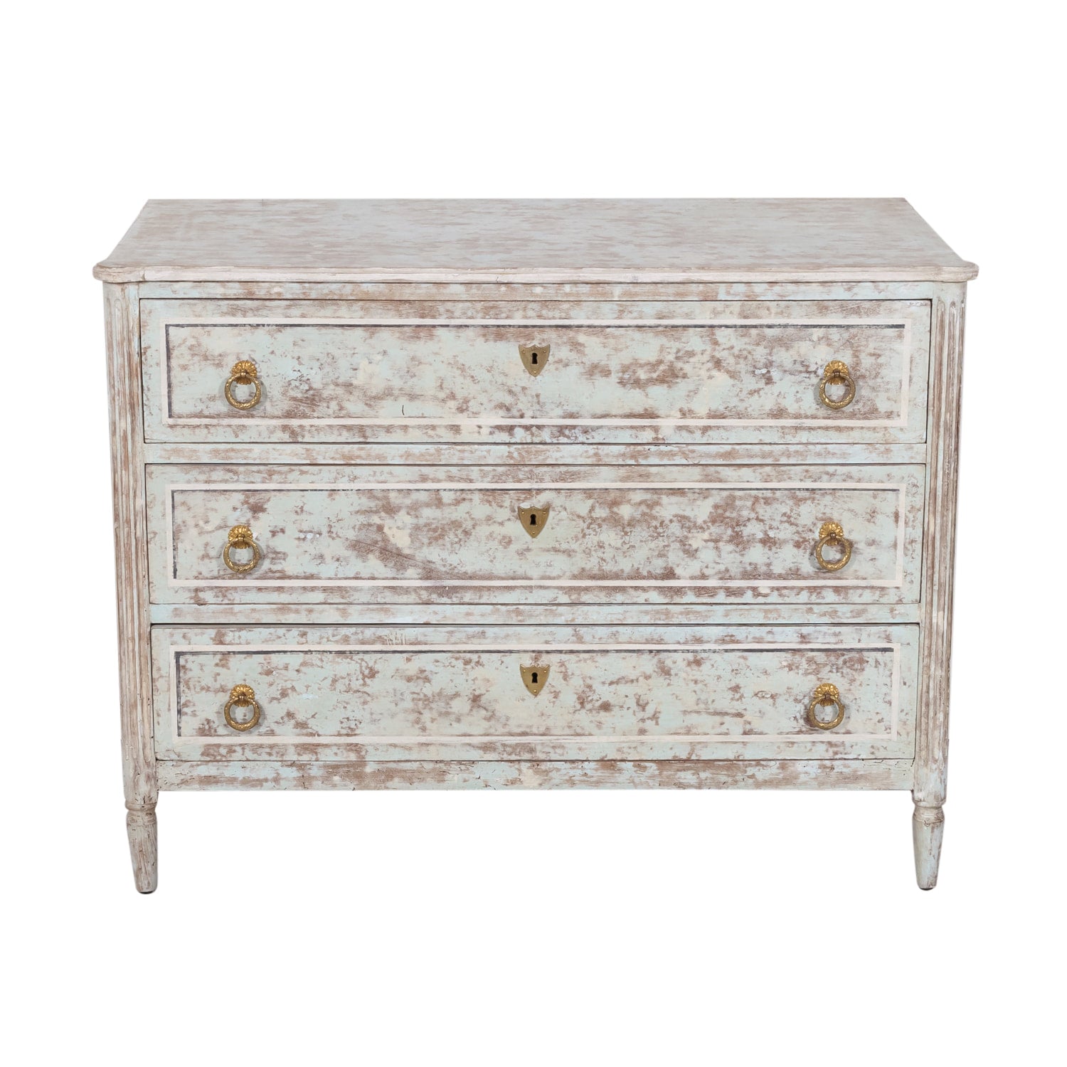 18th Century Painted French Louis XVI Period Commode or Chest of Drawers