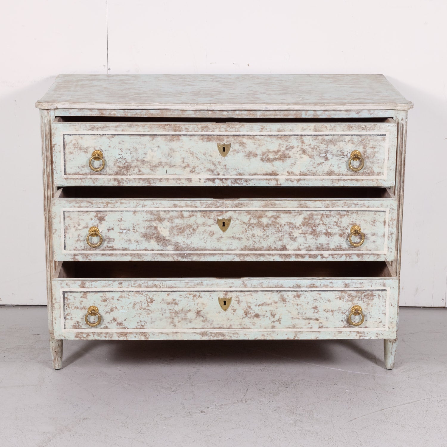 18th Century Painted French Louis XVI Period Commode or Chest of Drawers