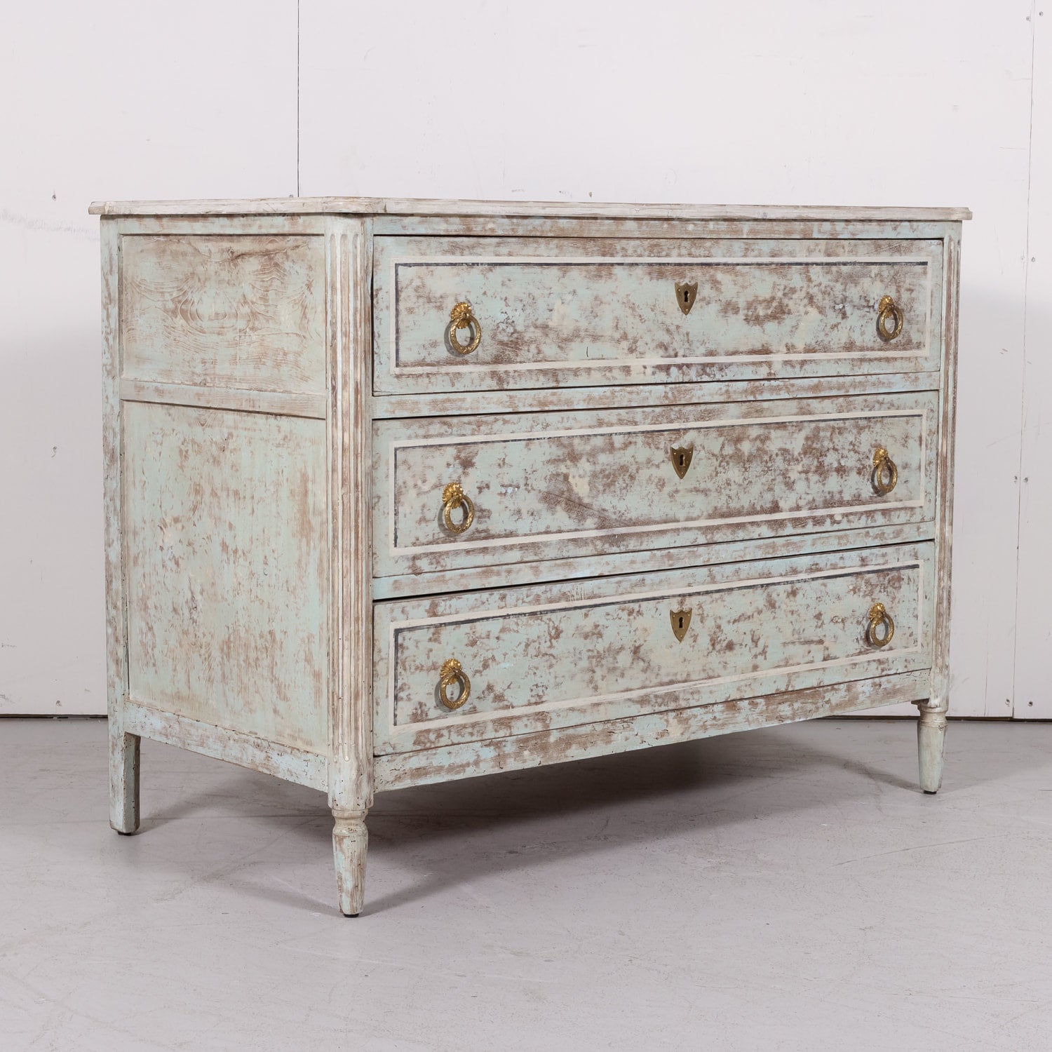 18th Century Painted French Louis XVI Period Commode or Chest of Drawers