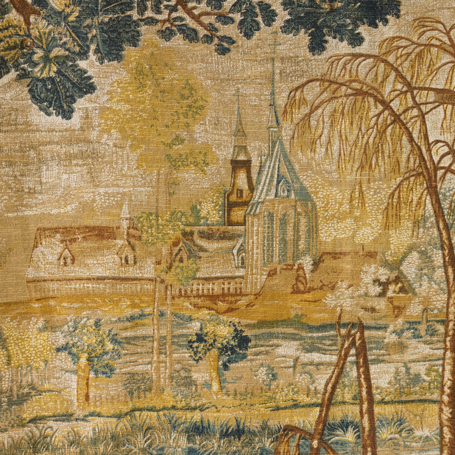 Large 20th Century Handmade French Artis Flora Tapestry