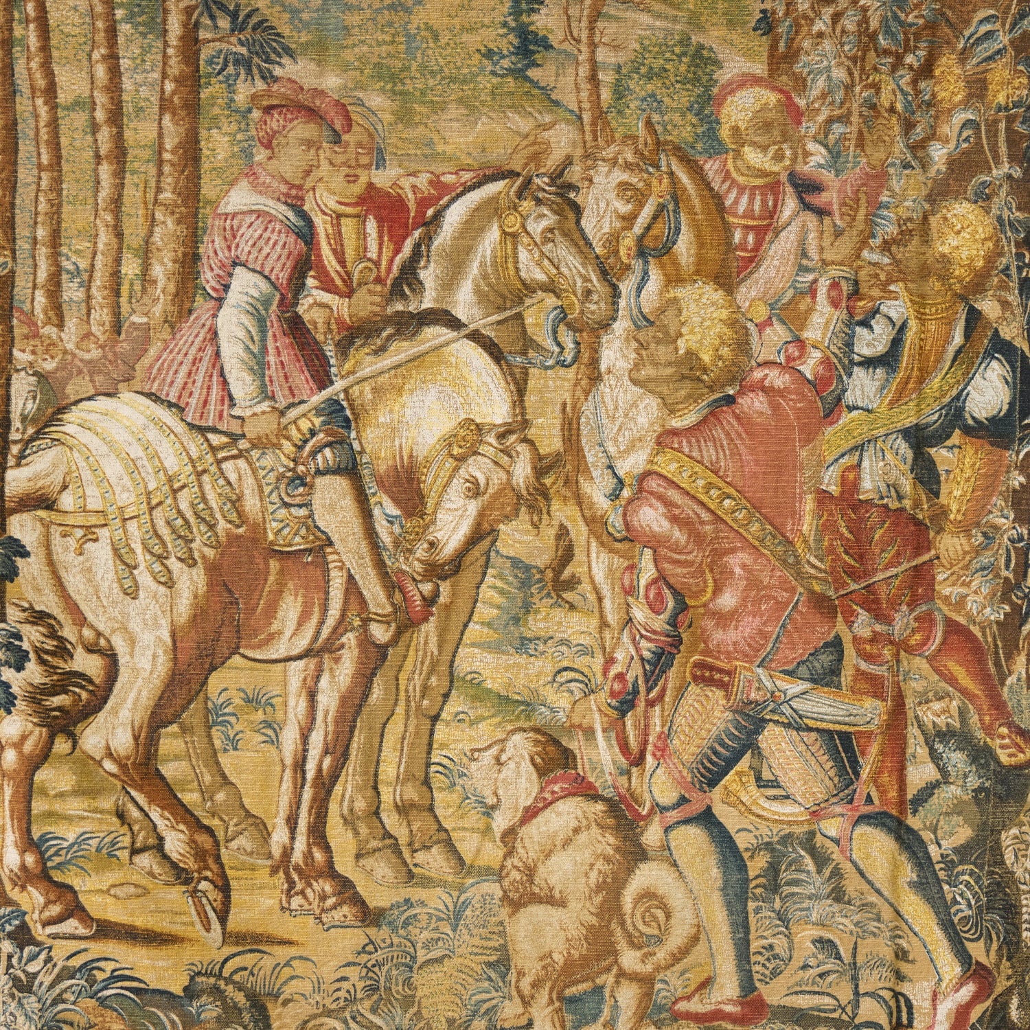Large 20th Century Handmade French Artis Flora Tapestry