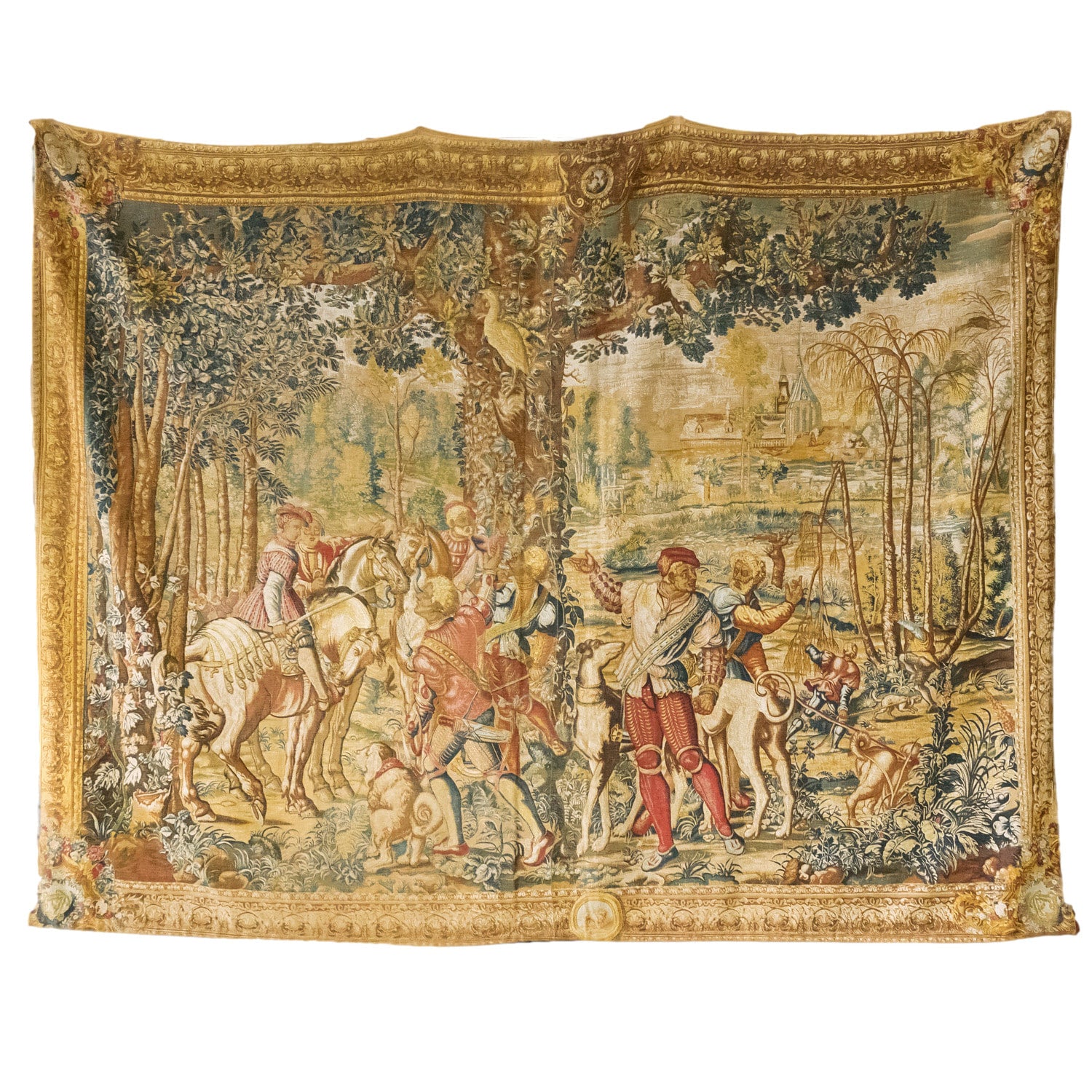 Large 20th Century Handmade French Artis Flora Tapestry