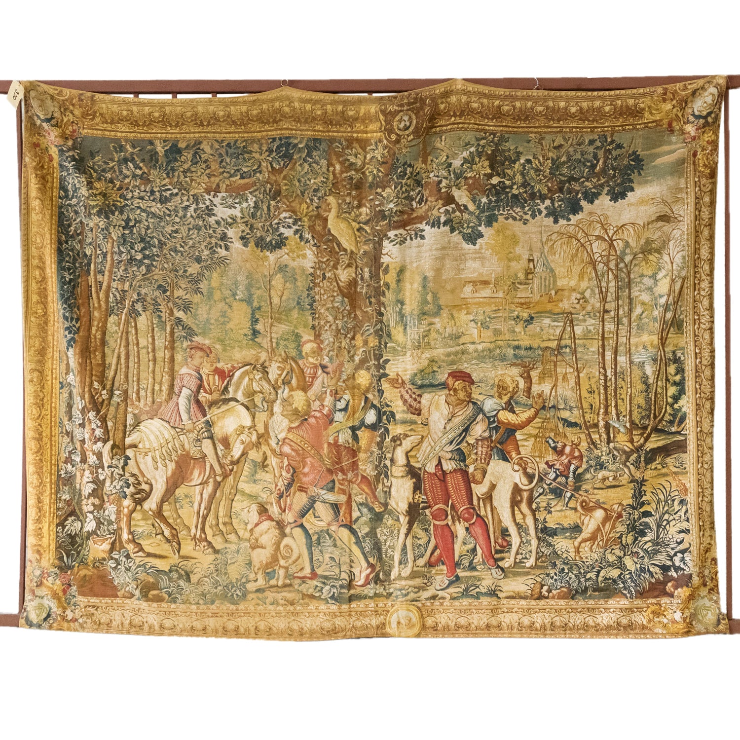 Large 20th Century Handmade French Artis Flora Tapestry