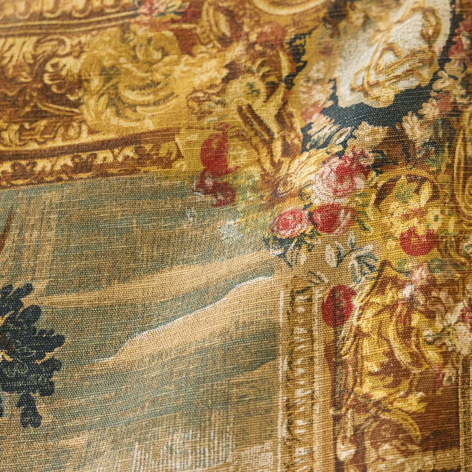 Large 20th Century Handmade French Artis Flora Tapestry