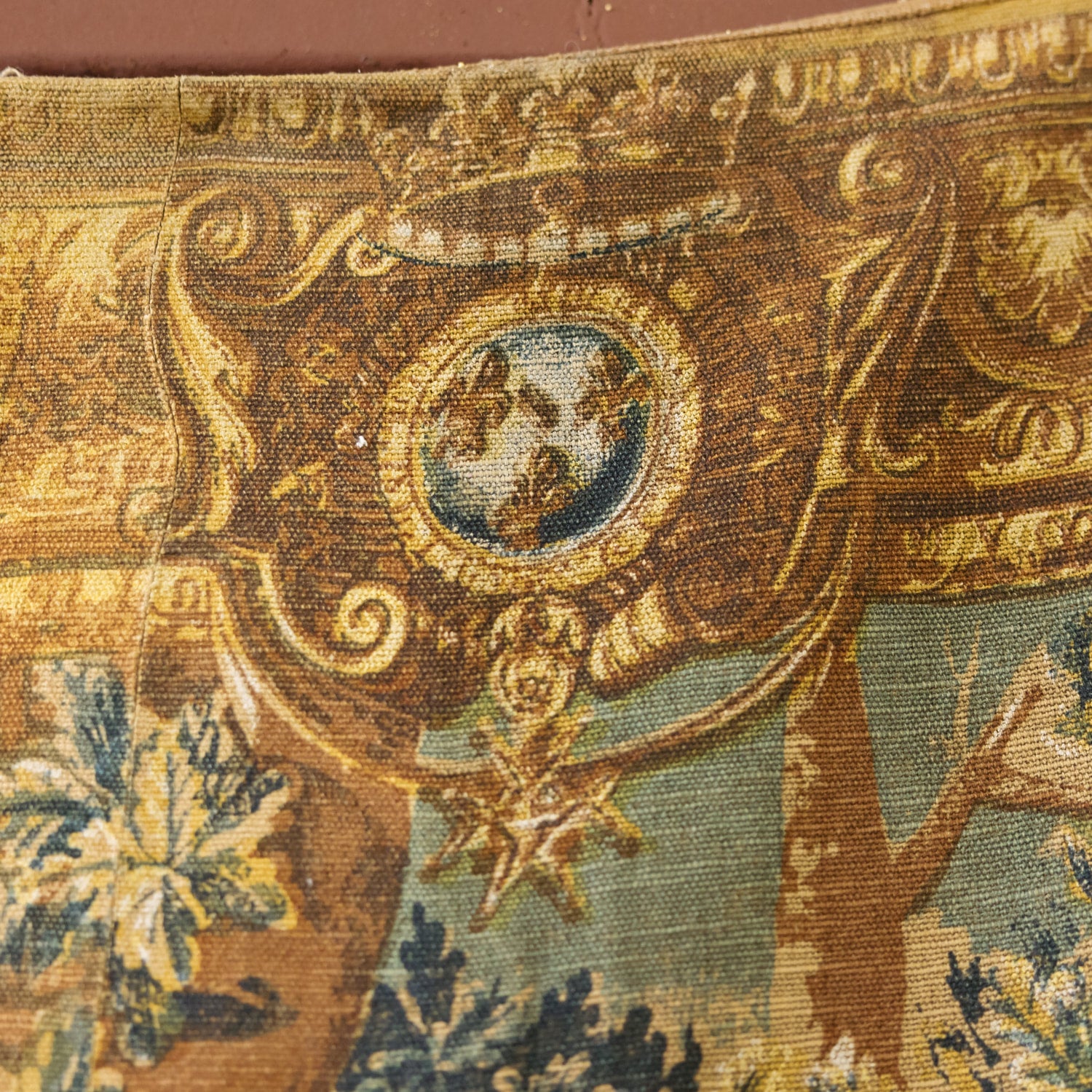 Large 20th Century Handmade French Artis Flora Tapestry