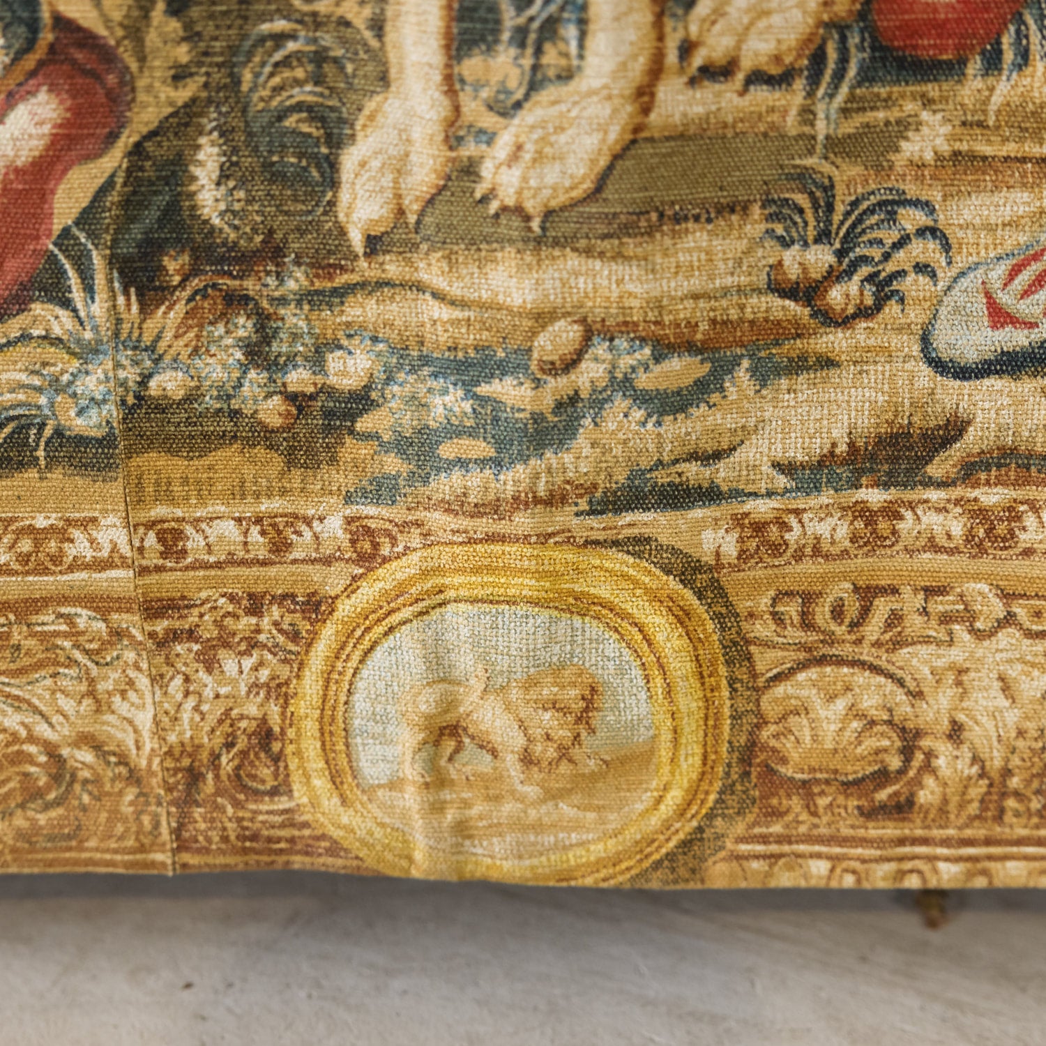 Large 20th Century Handmade French Artis Flora Tapestry