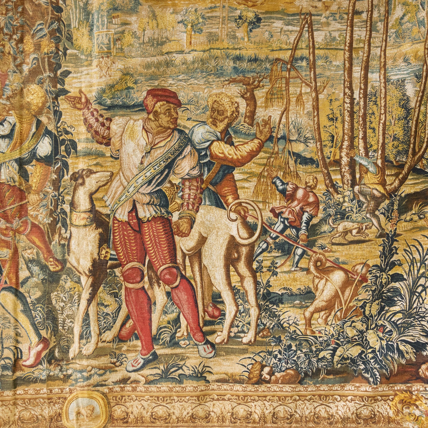 Large 20th Century Handmade French Artis Flora Tapestry