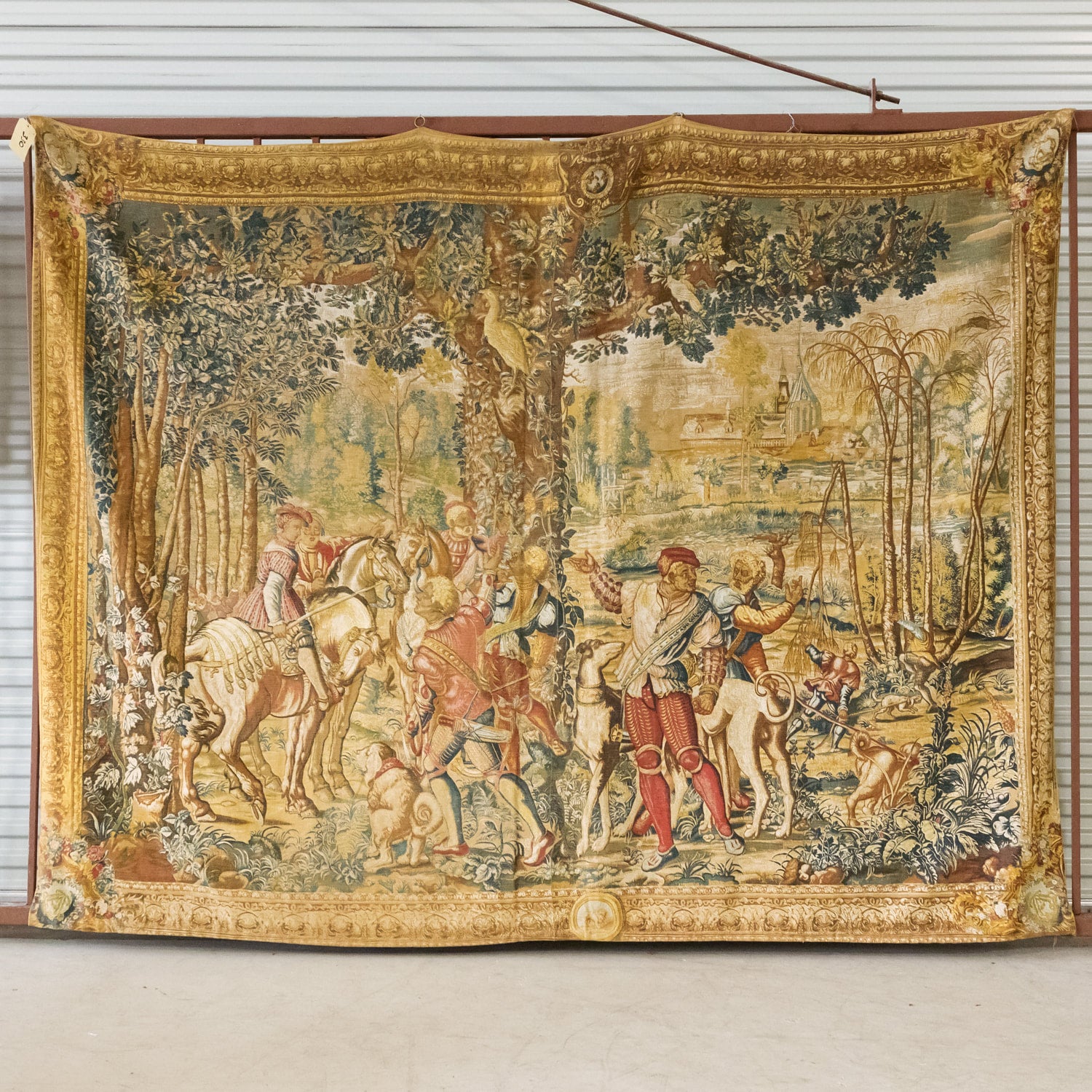 Large 20th Century Handmade French Artis Flora Tapestry