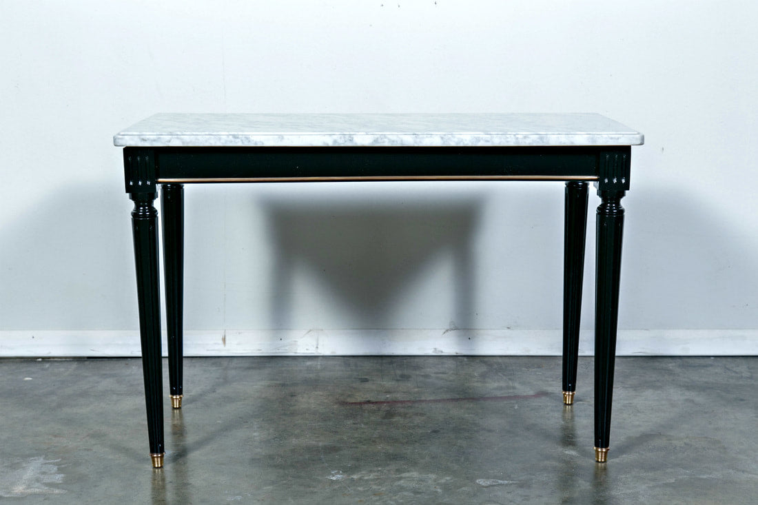 Louis XVI Style Marble Top Coffee Table in the Manner of Maison Jansen 