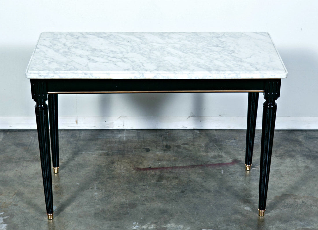 Louis XVI Style Marble Top Coffee Table in the Manner of Maison Jansen 
