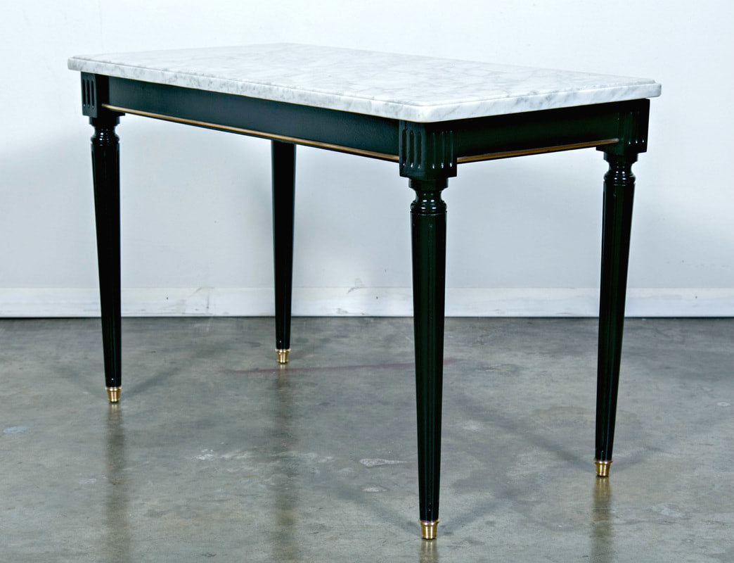 Louis XVI Style Marble Top Coffee Table in the Manner of Maison Jansen 