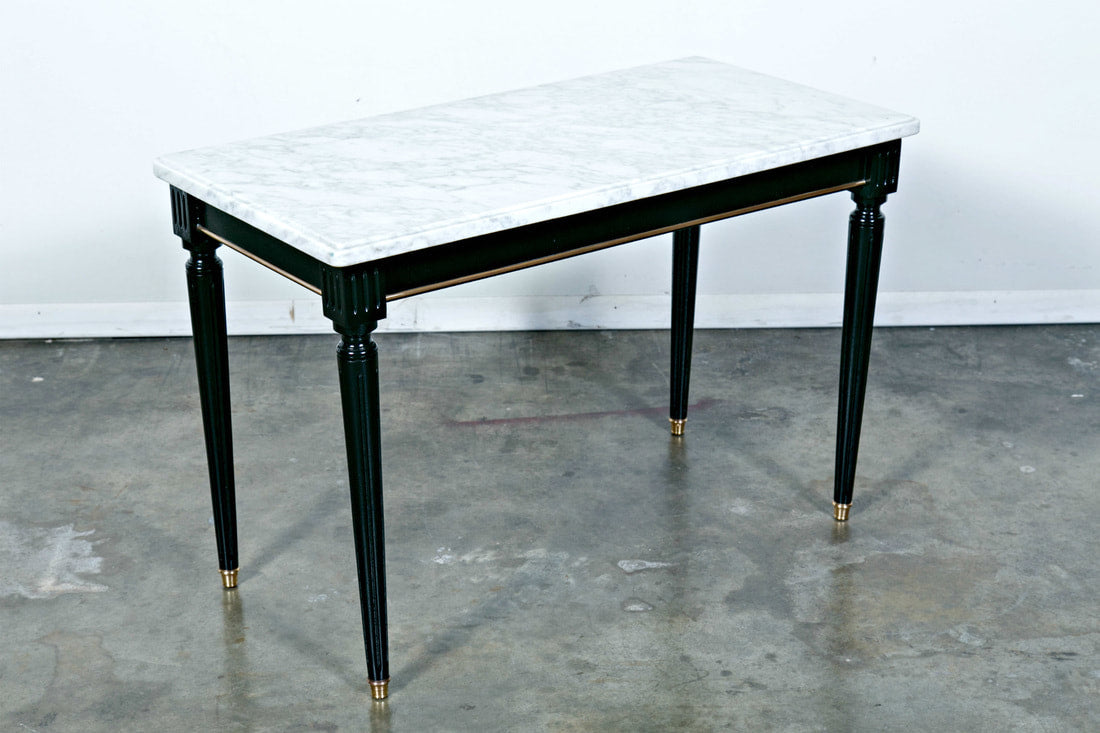 Louis XVI Style Marble Top Coffee Table in the Manner of Maison Jansen 