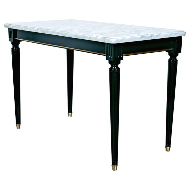 Louis XVI Style Marble Top Coffee Table in the Manner of Maison Jansen 