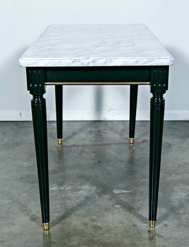 Louis XVI Style Marble Top Coffee Table in the Manner of Maison Jansen 