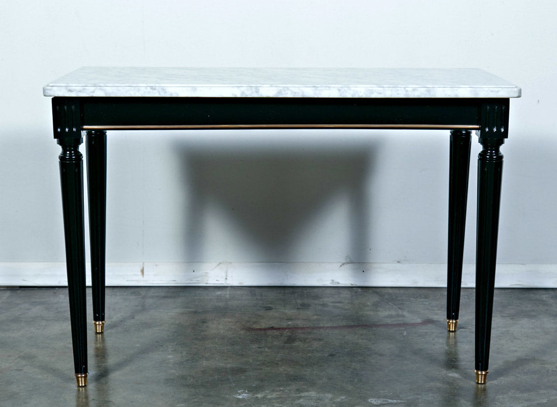 Louis XVI Style Marble Top Coffee Table in the Manner of Maison Jansen 