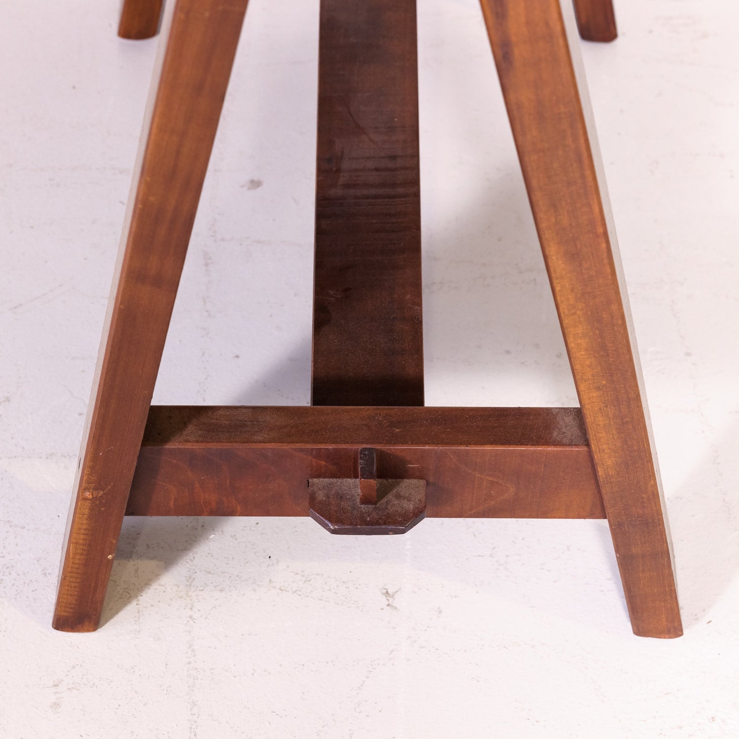 Impressive 19th Century French Reclaimed Cherrywood Live Edge Harvest Trestle Table