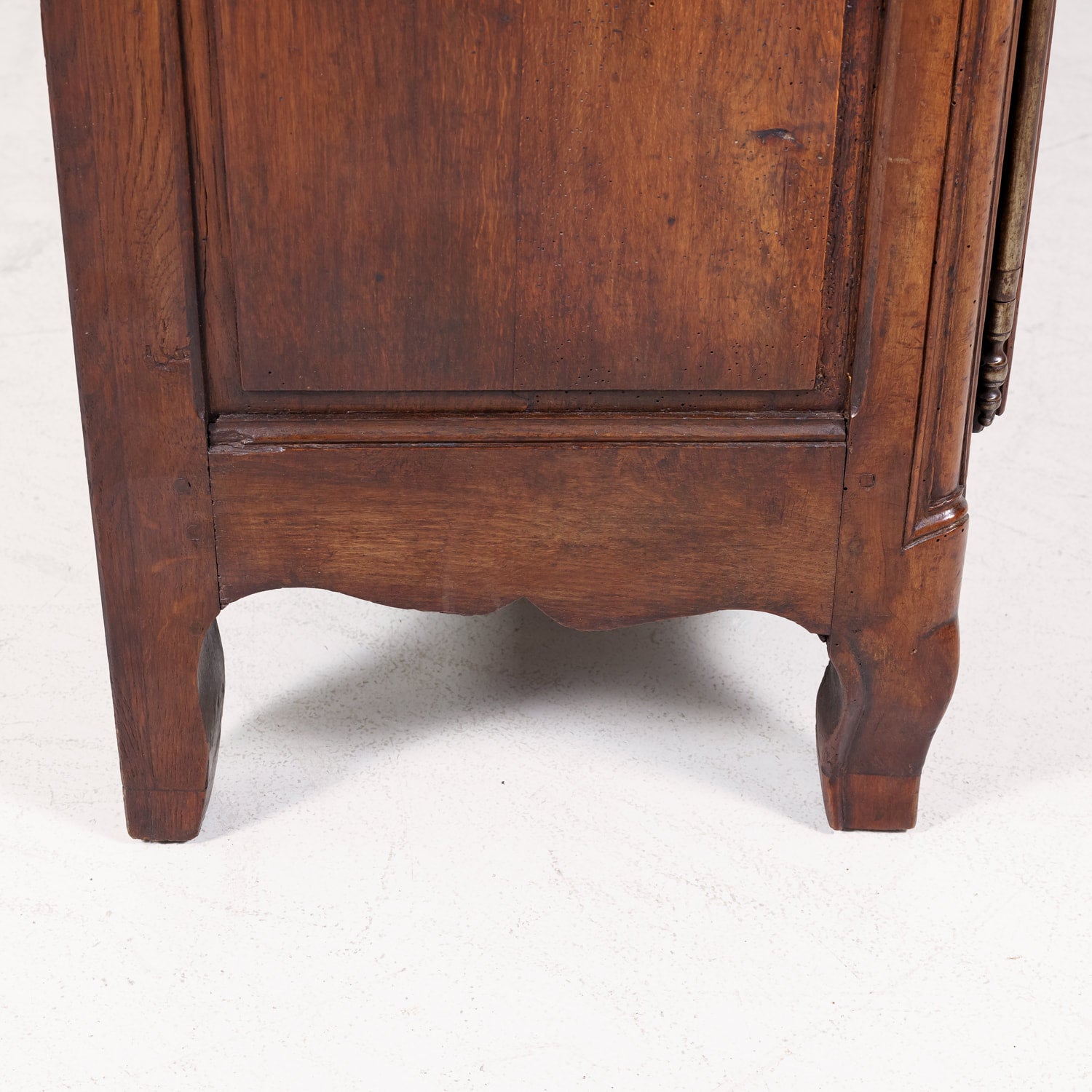 19th Century French Country Louis XV Style Walnut Buffet with Center Drawers