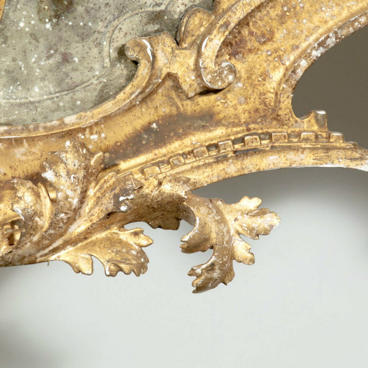 French Baroque Style Painted and Parcel Gilt Fragment Console Table