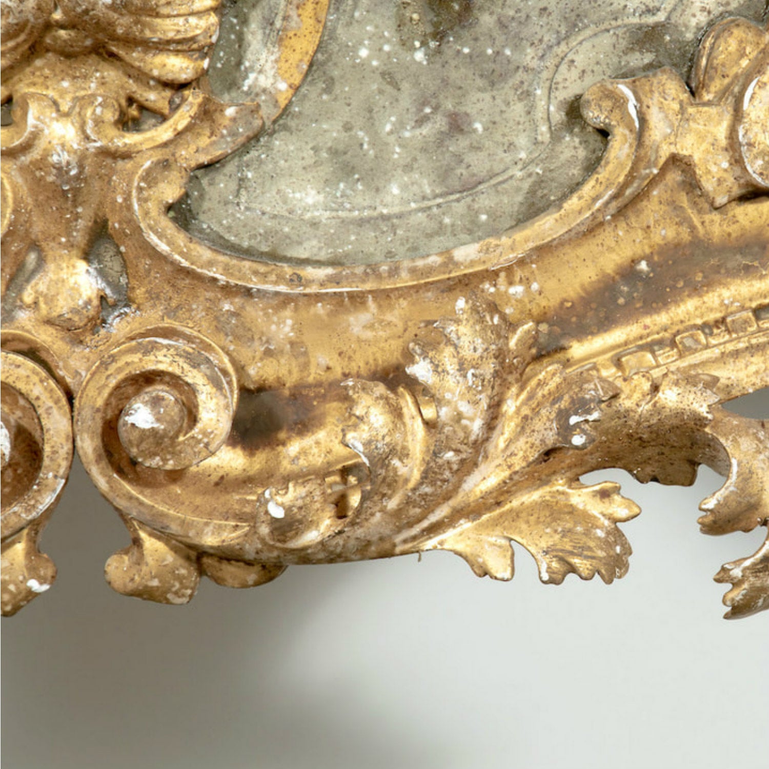 French Baroque Style Painted and Parcel Gilt Fragment Console Table