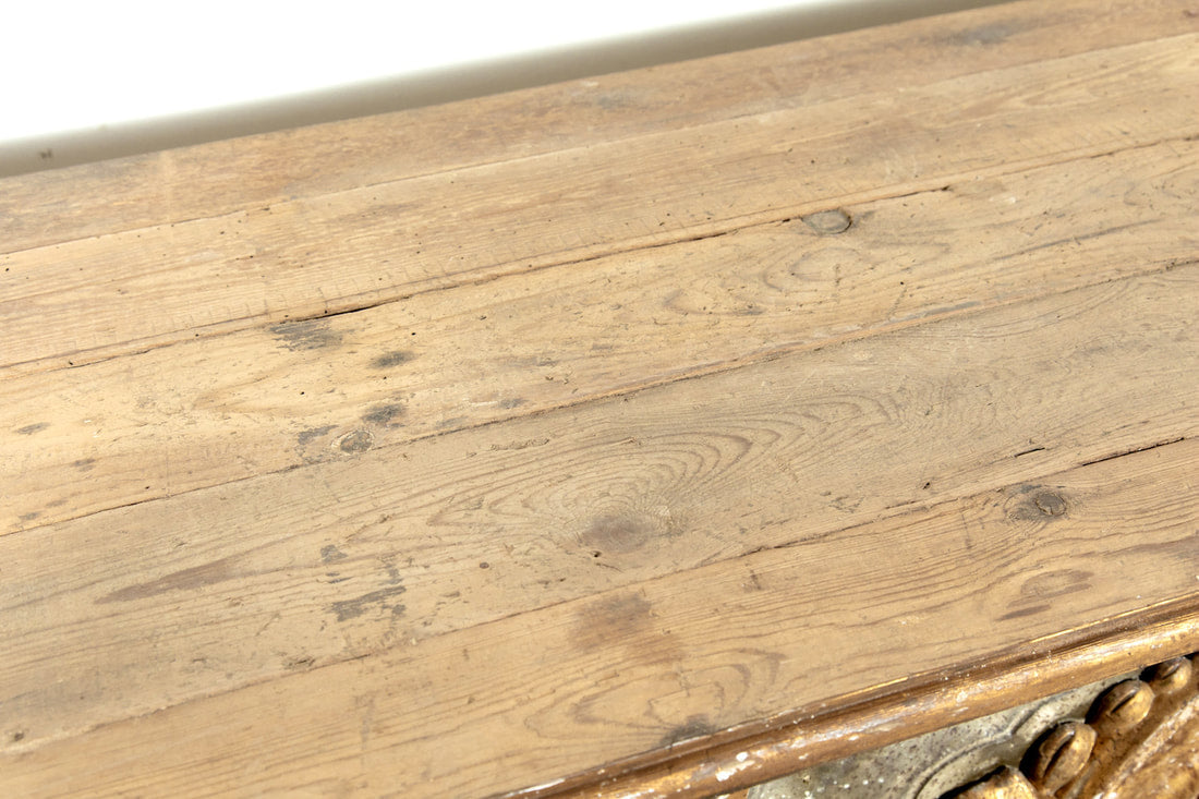 French Baroque Style Painted and Parcel Gilt Fragment Console Table