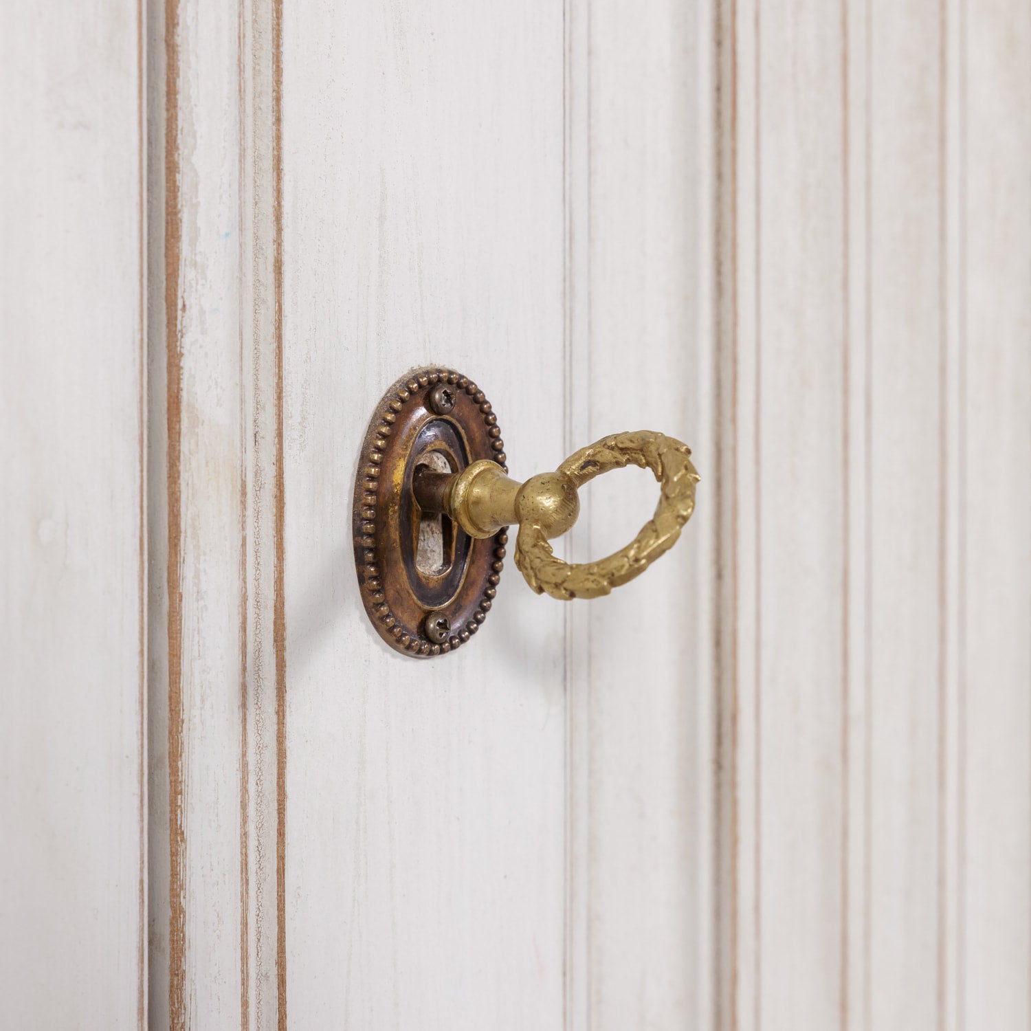 Mid-20th Century Swedish Gustavian Style Painted Enfilade Buffet with Curved Sides