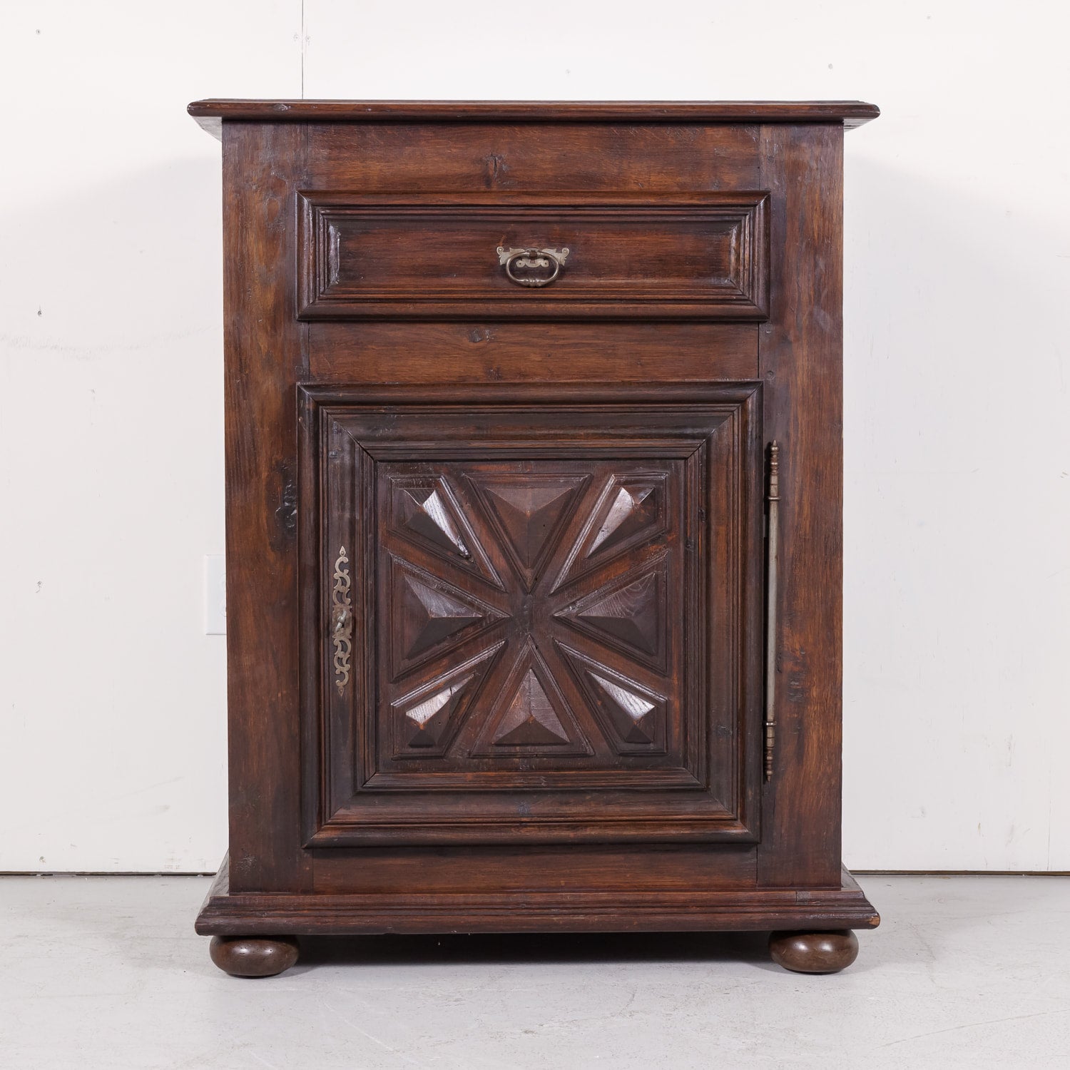 Early 19th Century Louis XIII Oak Jam Cabinet or Confiturier from Normandy