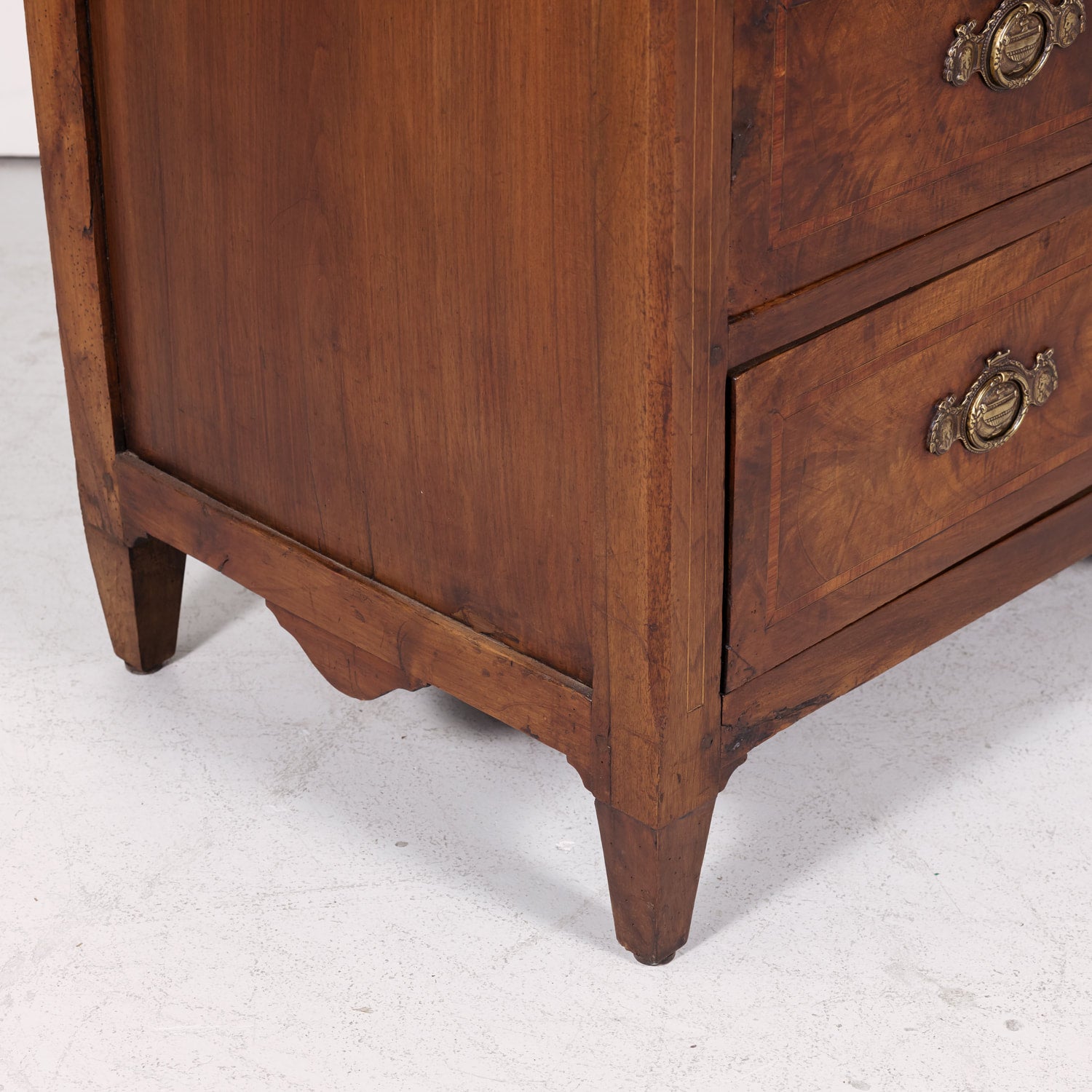 18th Century Period Louis XVI Walnut and Parquetry Commode
