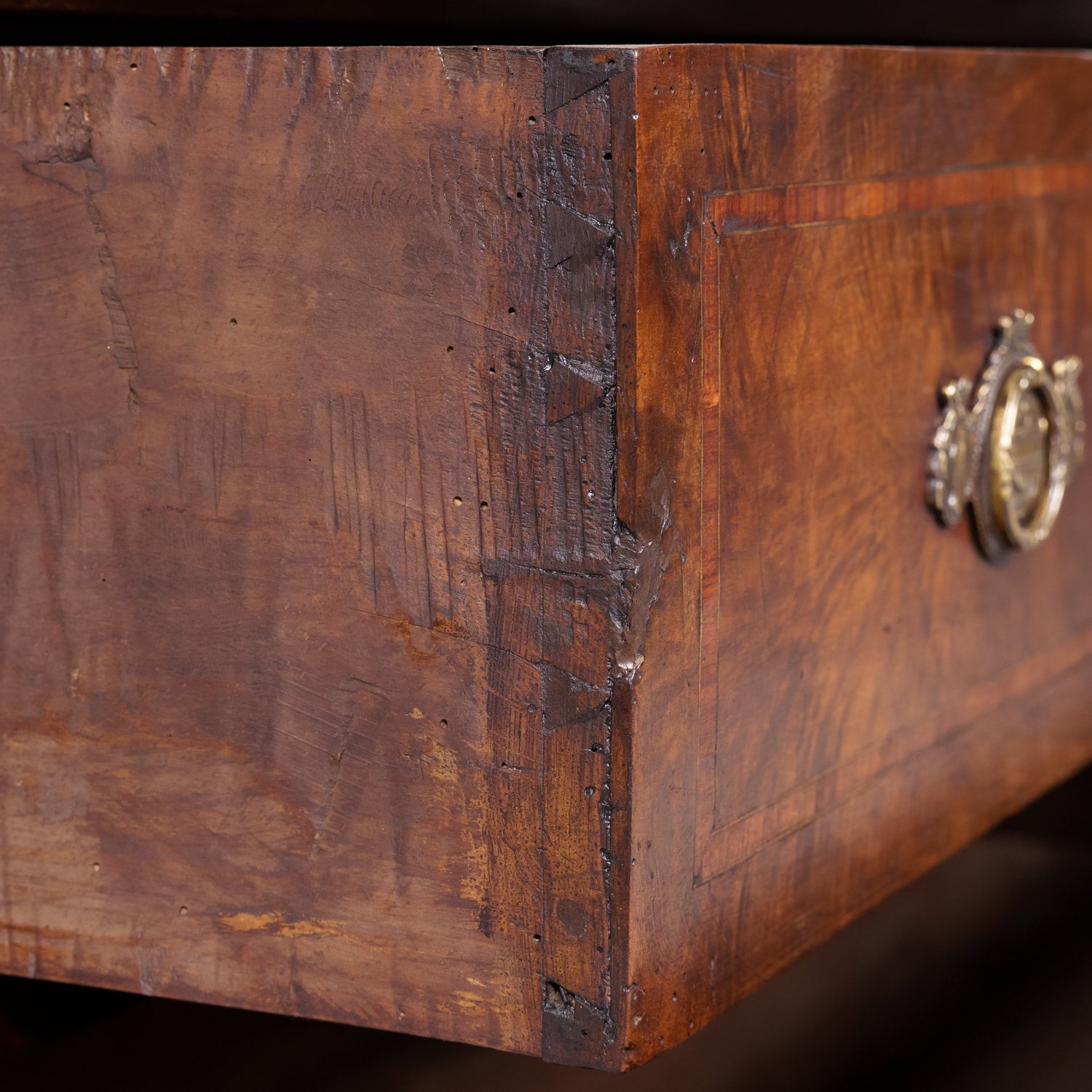 18th Century Period Louis XVI Walnut and Parquetry Commode