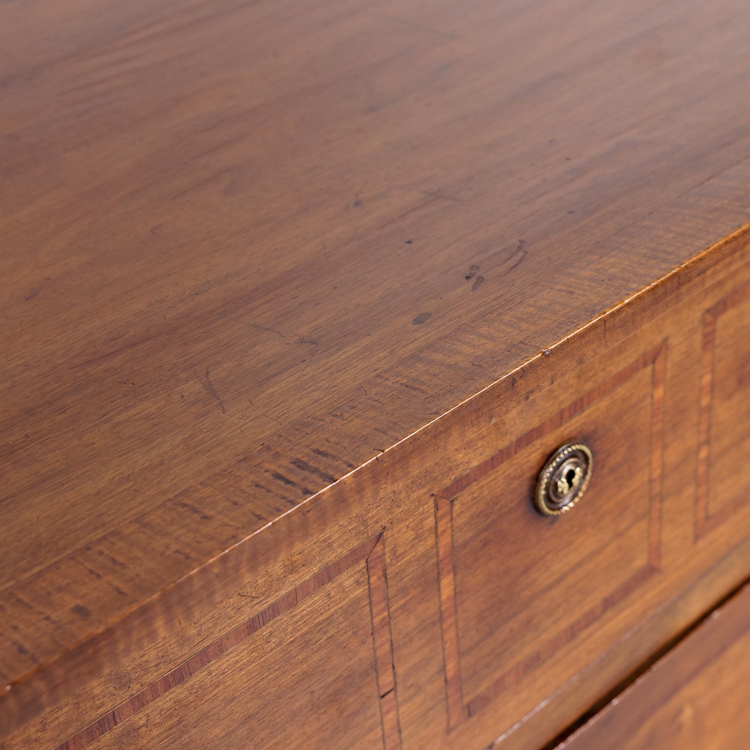 18th Century Period Louis XVI Walnut and Parquetry Commode