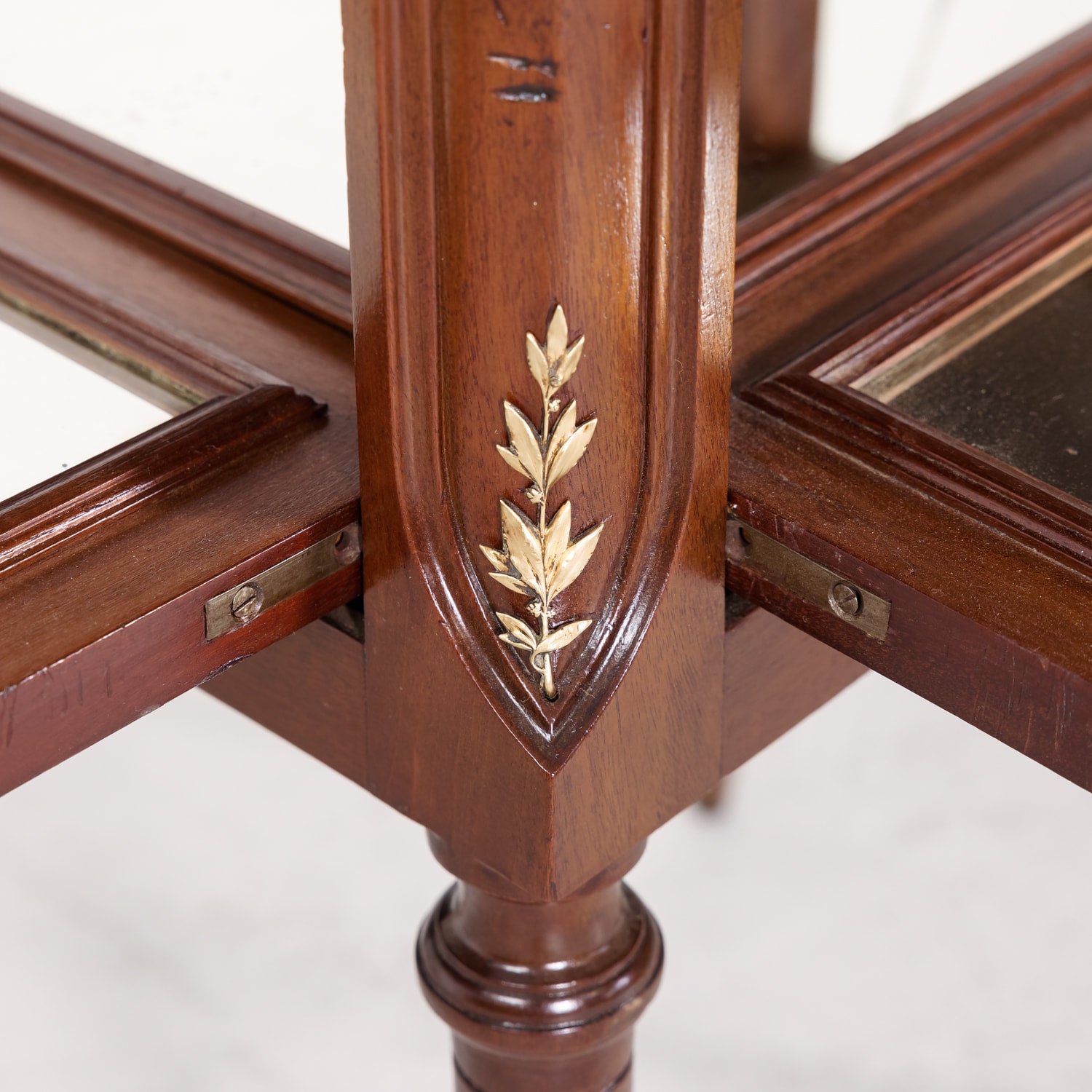 Fine 19th Century French Louis XVI Style Mahogany and Fruitwood Tea Table with Removable Tray